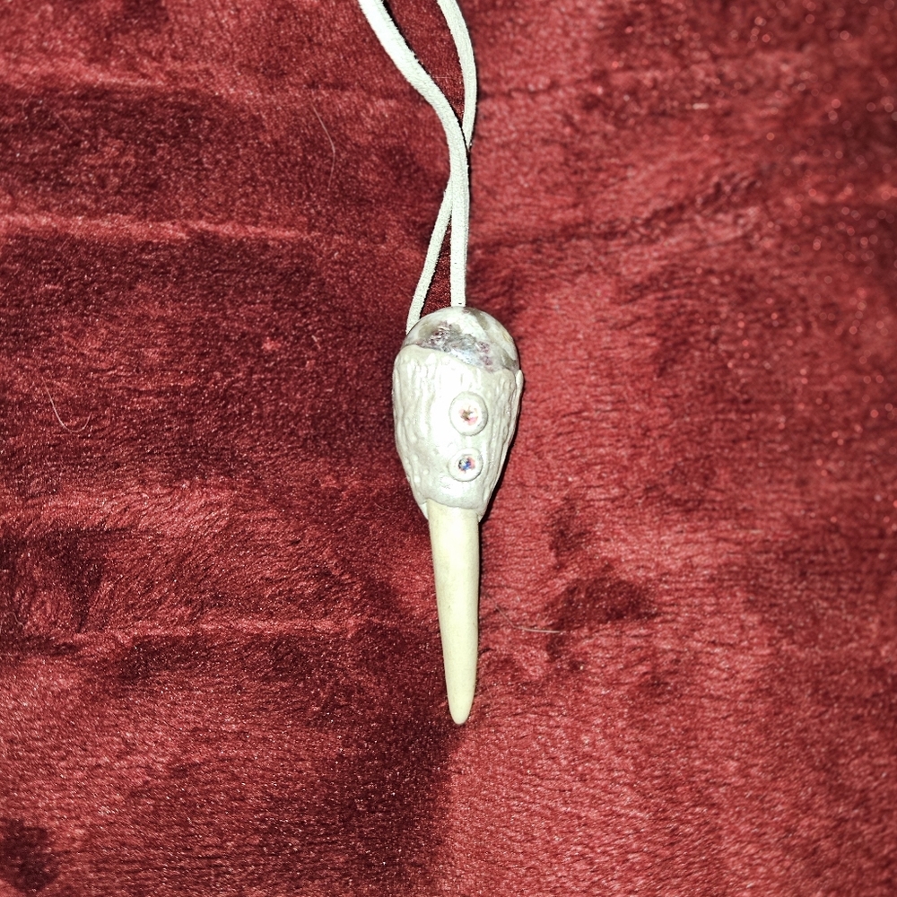 Lepidolite In Quartz Antler Pendant
